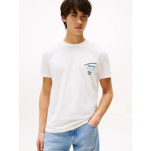 Tommy Hilfiger Ανδρική κοντομάνικη μπλούζα Signature Back Logo Crew Neck T-Shirt